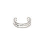 Silver Twisted Triple Row Toe Ring,