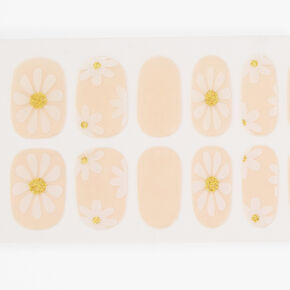 Nude Floral Vegan Nail Wraps Set - 24 Pack,