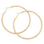 Gold 70MM Glass Rhinestone Hoop Earrings,