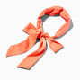 Coral Silky Bow Twist Headwrap,