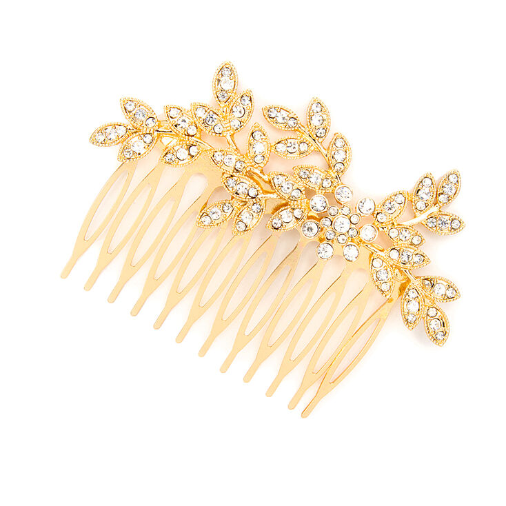 Crystal Leaves & Flower Hair Comb,