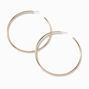 Gold-tone 80MM Post Back Hoop Earrings,