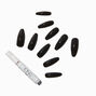 Glossy Black XL Stiletto Vegan Faux Nail Set - 24 Pack,