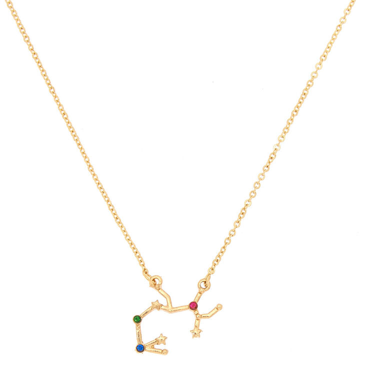 Gold Zodiac Constellation Pendant Necklace - Sagittarius,