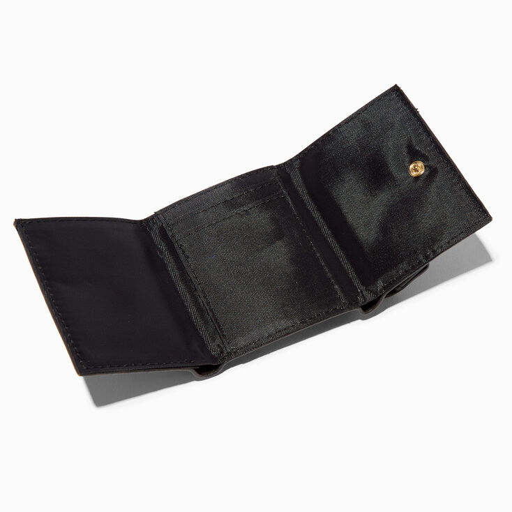 Heart Trifold Wallet - Black,