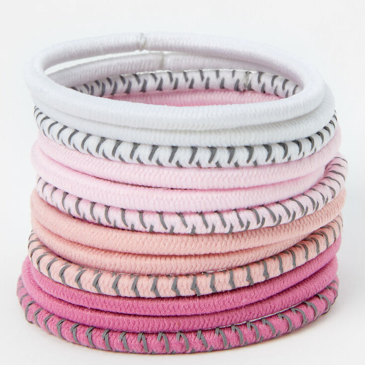 Pink Sport Luxe Hair Ties - 12 Pack,