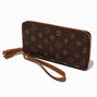 Brown &amp; Black Status Icons Wristlet Wallet,