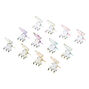 Rainbow Glitter Butterfly Mini Hair Claws - 12 Pack&nbsp;,