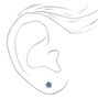Gold Flower Crystal Pearl Stud Earrings - 9 Pack,