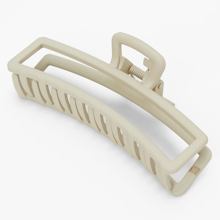 Large Rectangle Hair Claw - Gray,