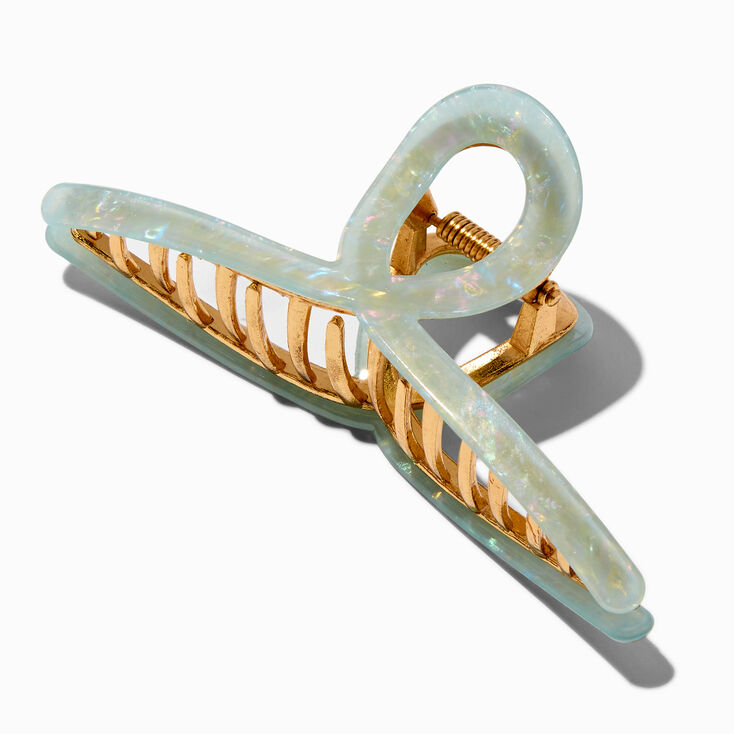 Green Marble Loop Hair Claw,