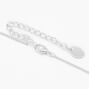 Silver Birthstone Color Tag Pendant Necklace - October,