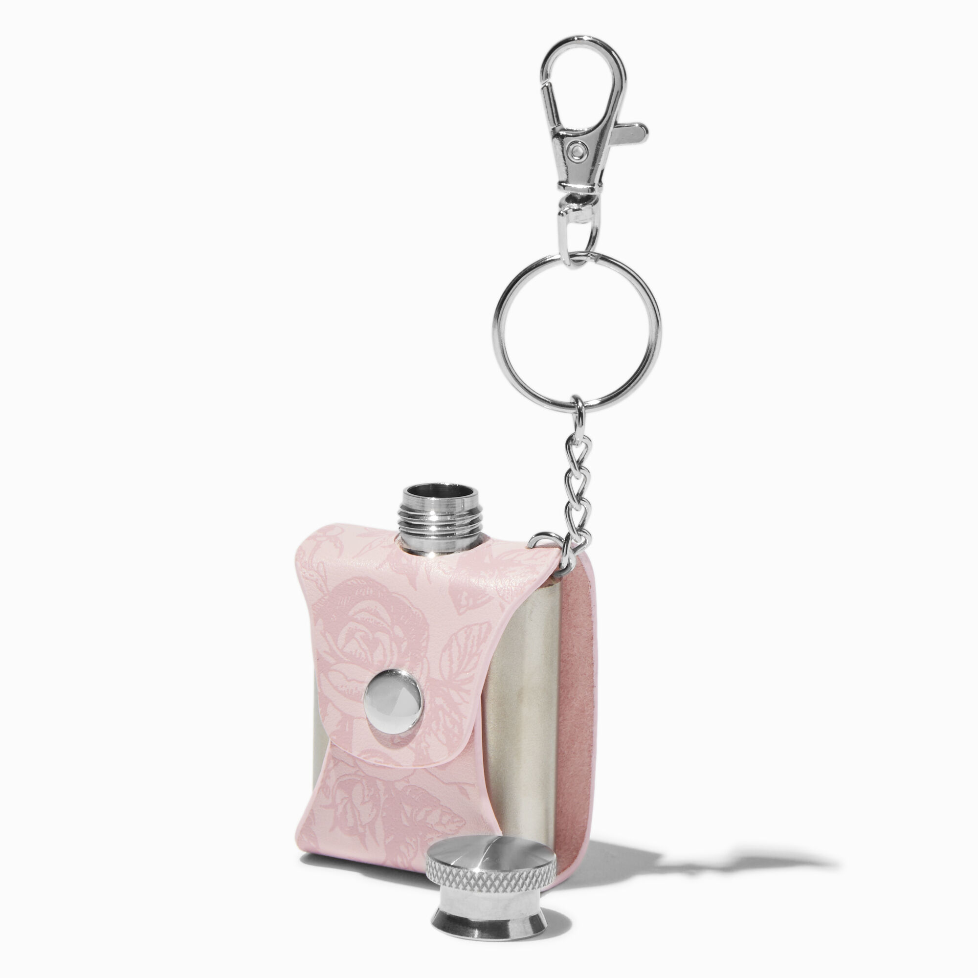 Floral Print Mini Flask Keychain Icing US