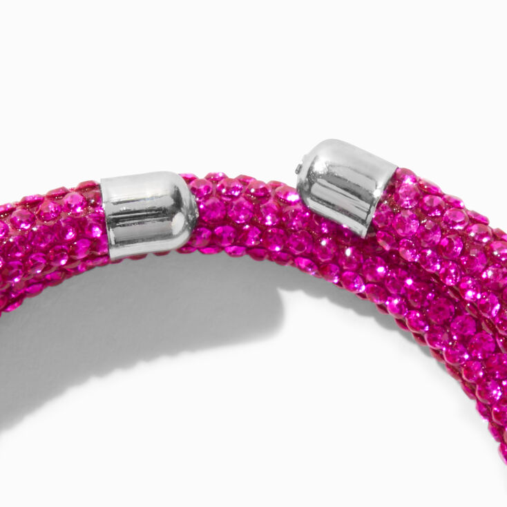 Fuchsia Pav&eacute; Crystal Coil Wrap Bracelet,
