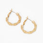Gold Twisted Braid 20MM Hoop Earrings,