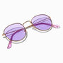 Purple Lens Gold Frame Sunglasses,