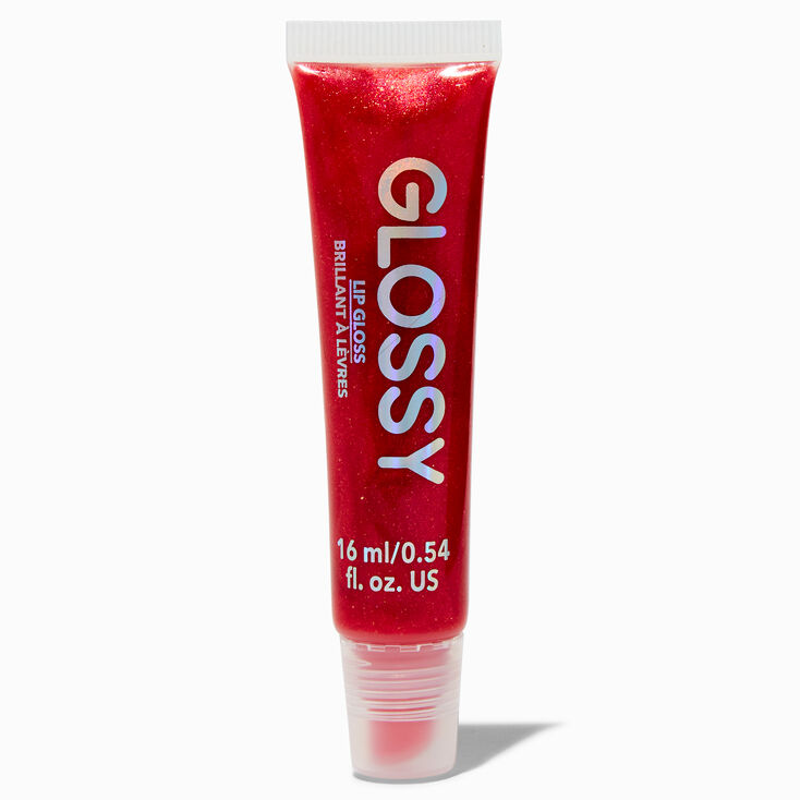 Holographic Glossy Lip Gloss - Red,