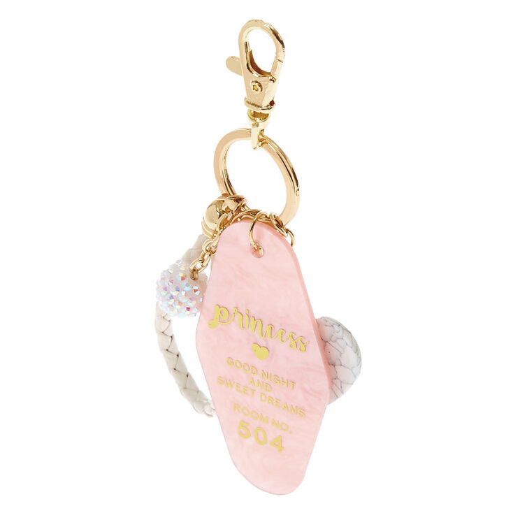 Marbled Princess Keychain - Pink,