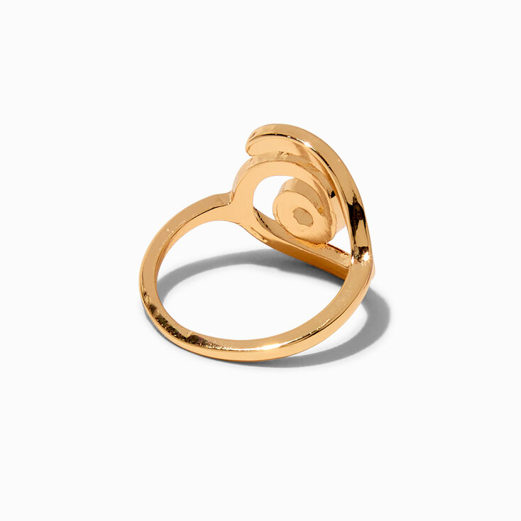 Gold-tone Swirl Ring,