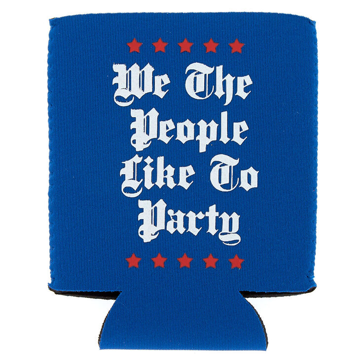 We The People Like To Party Drink Koozie - Blue,