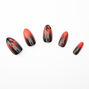 Devil Flames Stiletto Faux Nail Set - Red, 24 Pack,