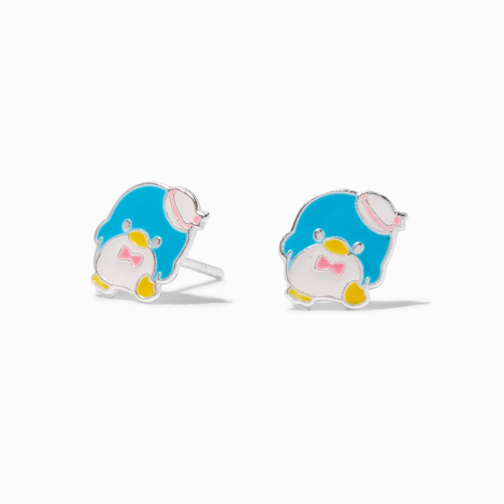 Sterling Silver Hello Kitty&reg; and Friends Tuxedosam&trade;️ Enamel Stud Earrings,