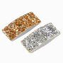 Gold &amp; Silver Sequin Snap Hair Clips - 2 Pack,
