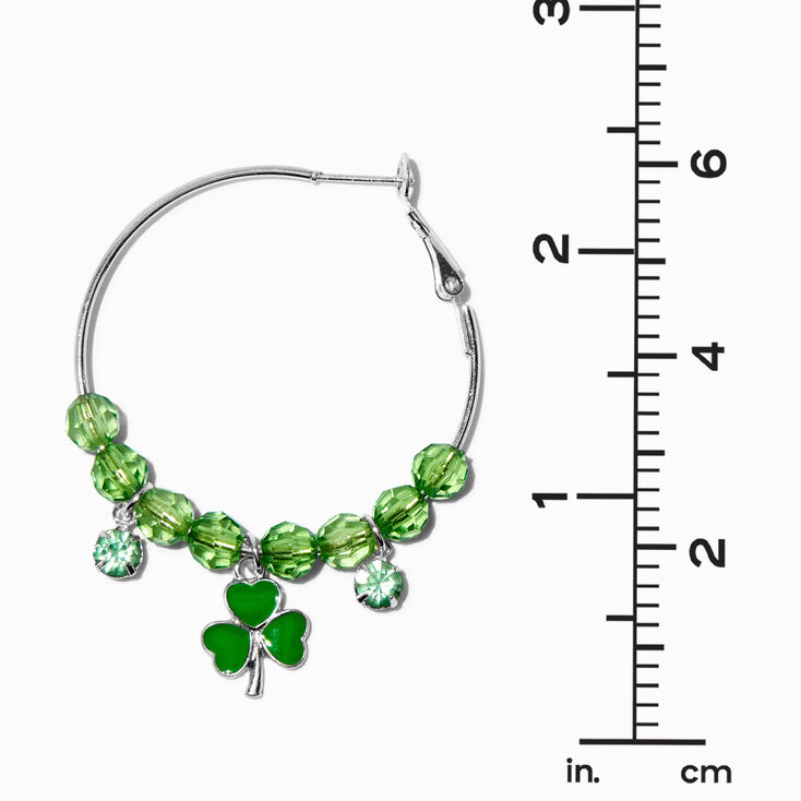 St. Patrick&#39;s Day Lucky Charms 50MM Hoop Earrings,