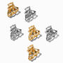 Mixed Metal Filigree Butterfly Mini Hair Claws - 6 Pack,