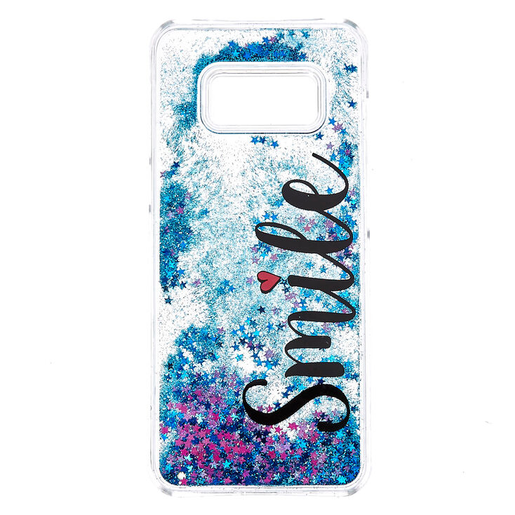 Smile Liquid Fill Stars Phone Case - Fits Samsung Galaxy S8,