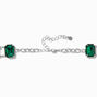 Emerald Green Gemstone &amp; Crystal Choker Necklace,