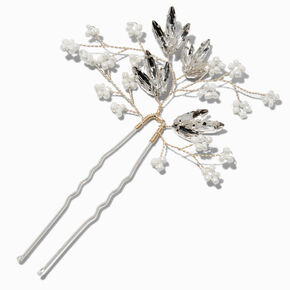 Pearl Cherry Blossom Spray Hair Pins - 2 Pack,