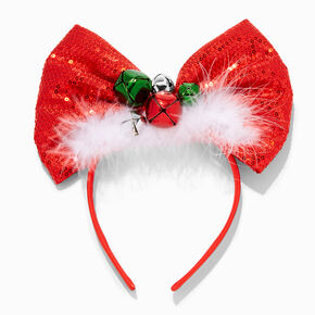 Christmas Sequin Bow Ornament Headband,