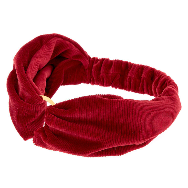 Velvet Ring Headwrap - Burgandy,