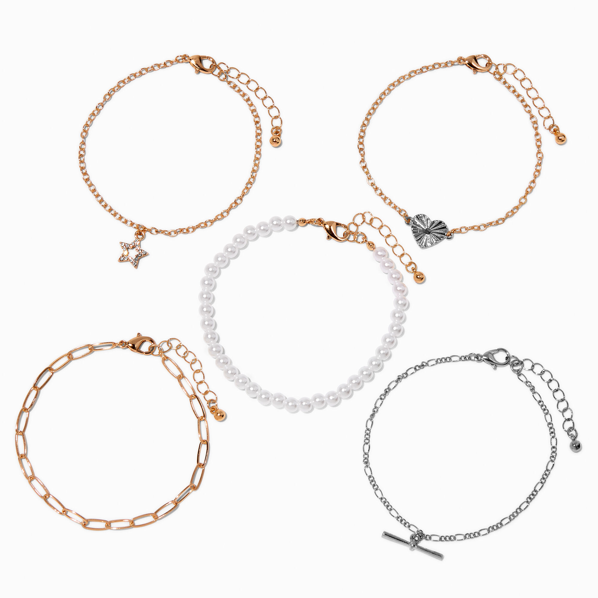 Mean Girls x ICING Mixed Metal Plated Bracelet Set 5 Pack Icing US
