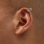 Sterling Silver 20G Cartilage Turquoise Clicker Hoop Earring,