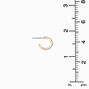 Gold Graduated Embellished Huggie Hoop Earring Stackables Set - 3 Pack,