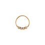 Sterling Silver 24G Gold Crystal Hoop Nose Ring,