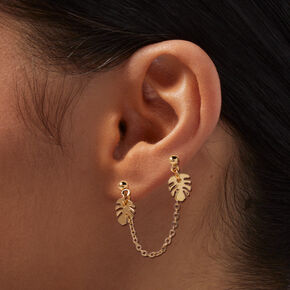 Tropical Vibes Gold-tone Earring Stackables Set - 11 Pack,
