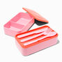 Pink Checkerboard Bento Box Lunch Kit,