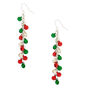 Silver 3" Bells Drop Earrings,