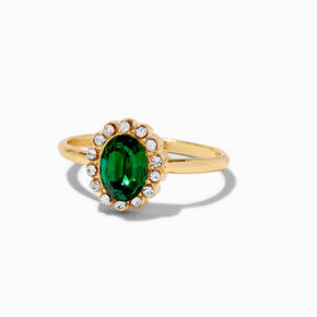 Gold-tone &amp; Emerald Bow Mixed Rings - 10 Pack,