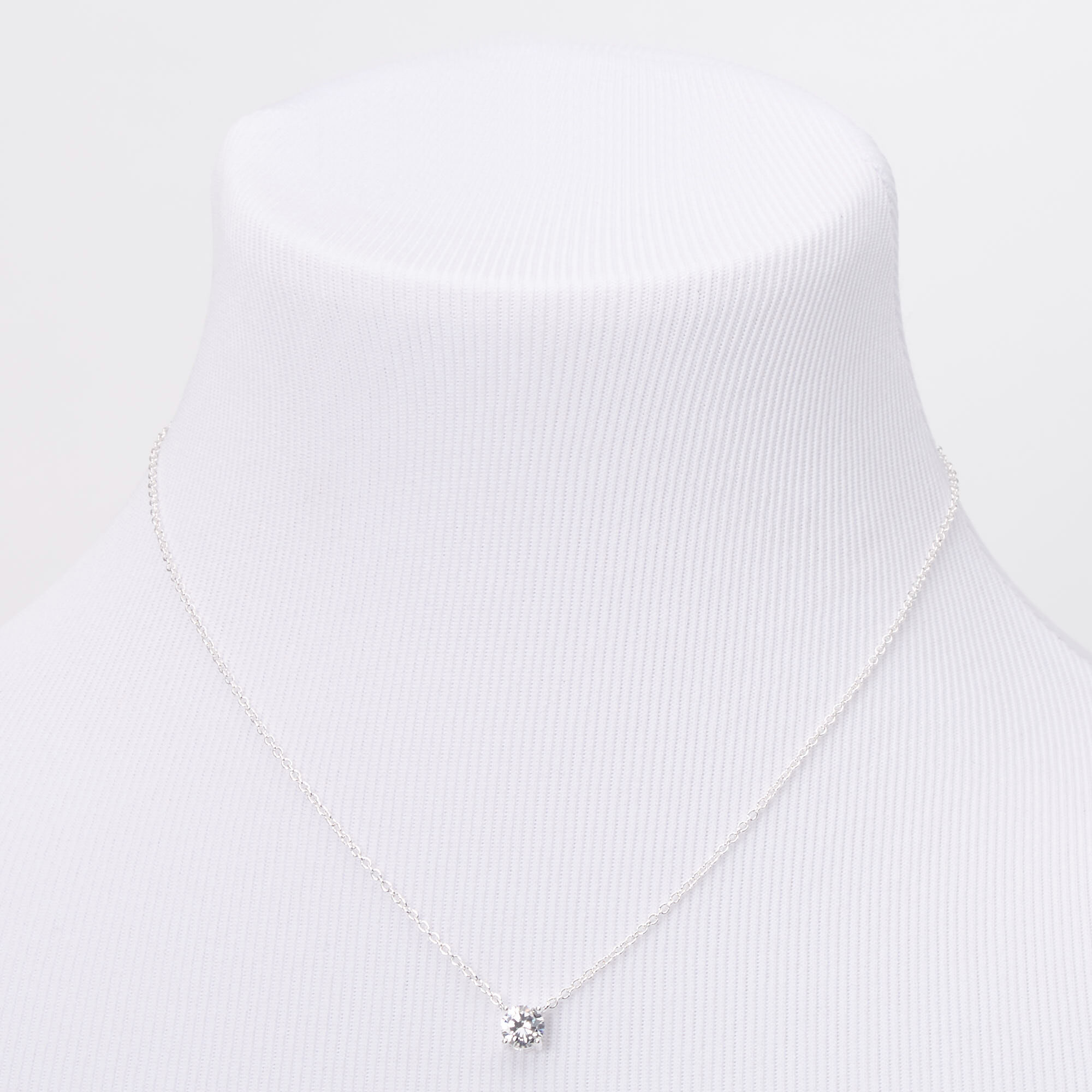 Single cubic zirconia necklace hotsell