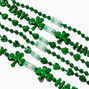 St. Patrick&#39;s Day Shamrocks Beaded Necklace Set - 6 Pack,