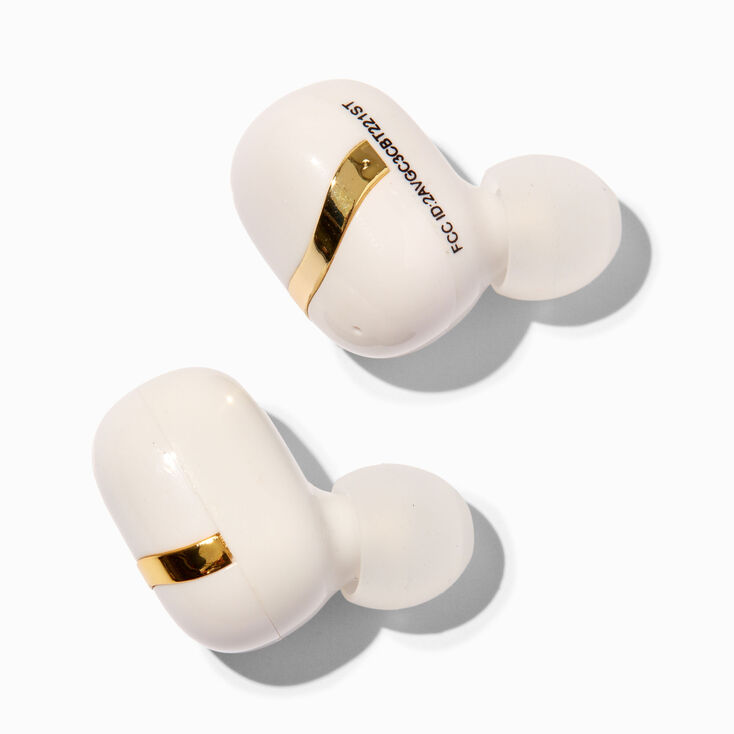 Gold Marble Wireless Earbuds in Case,