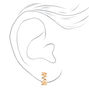 Mixed Metal Filigree Half Hoop Earrings - 3 Pack,