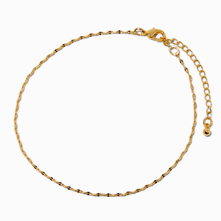ICING Select 18k Yellow Gold Plated Dainty Twisted Chain Anklet,