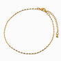 ICING Select 18k Yellow Gold Plated Dainty Twisted Chain Anklet,