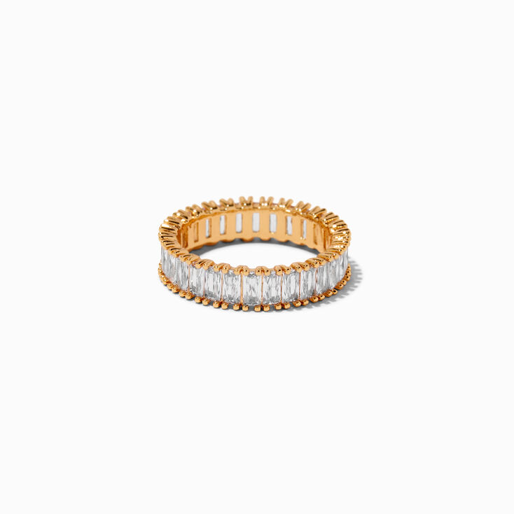 ICING Select 18k Yellow Gold Plated Cubic Zirconia Eternity Ring,
