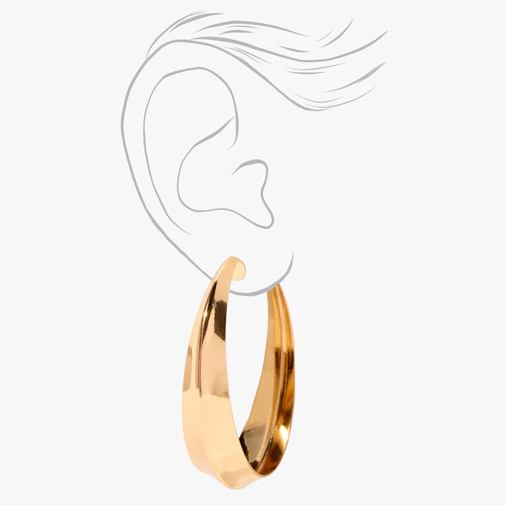 Gold 60MM Chunky Hoop Earrings,
